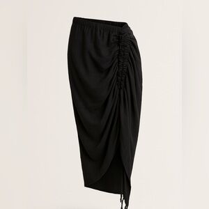 Just Bee Queen “Tulum” Ruched Sarong Skirt – Black (Size M) – NWOT